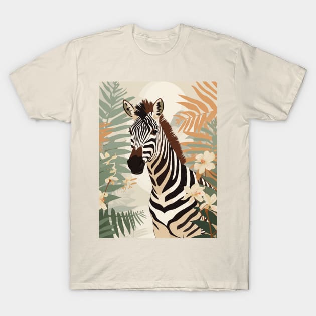 Zebra in the Jungle T-Shirt by JunkyDotCom